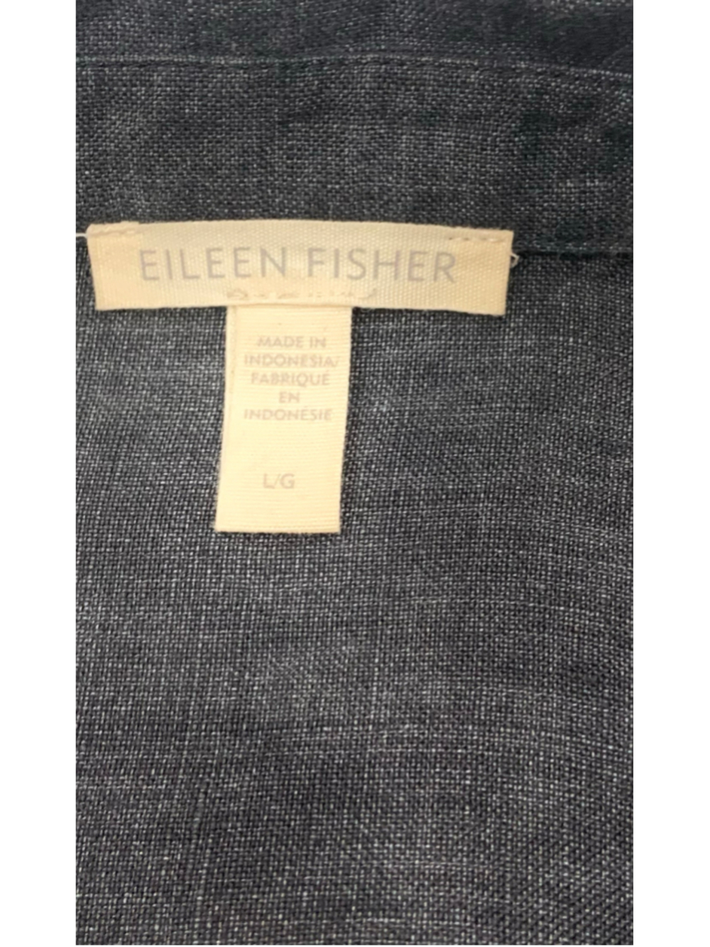 EILEEN FISHER Organic Linen Button Down Shirt (Sz L) - Picture 6 of 9